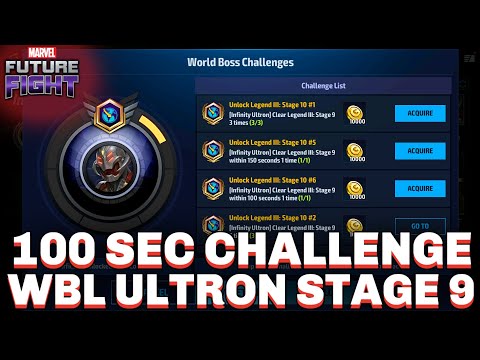 100 SEC CHALLENGE - WBL ULTRON STAGE 9 | MARVEL FUTURE FIGHT
