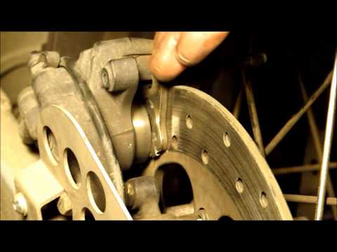 BMW F650 GS - Replacing Rear Brake Pads  - EBC Carbon FA208X Motorcycle pads