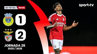 Resumo: Arouca 1-2 Benfica - Liga Portugal Betclic | sport tv