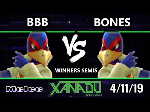 S@X 297 SSBM - BBB (Falco)  Vs. Bones (Falco) - Smash Melee Winners Semis