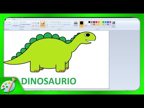  - Como dibujar un dinosaurio en paint