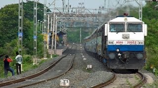 preview picture of video 'Thrilling show by KJM WDP-4 hauled Udyan Express!!'