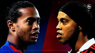 Ronaldinho in FC Barcelona vs Ronaldinho in AC Milan | HD