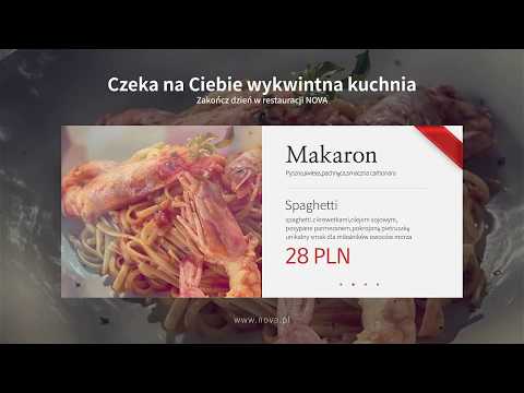 Filmik reklamowy-RESTAURACJA NOVA menu