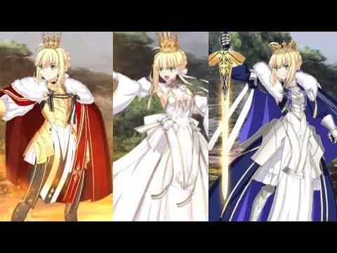 [FGO] Lord Logress (Saber) all 3 ascensions animation demonstration