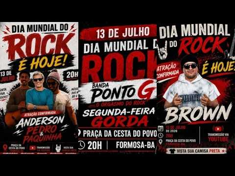 🔴 AO VIVO | Dia Mundial do Rock: Banda Ponto G faz show em Formosa do Rio Preto