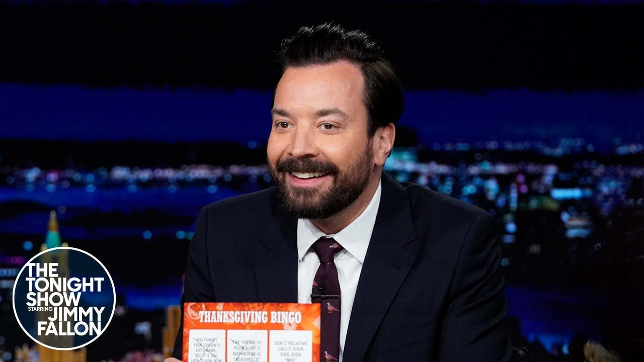 Jimmy Fills Out His Thanksgiving Bingo Card | The Tonight Show Starring Jimmy Fallon