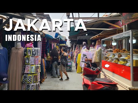 [4K] Jakarta Market Tour - Tanah Abang Market, Pasar Jaya