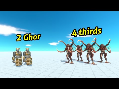 2 Ghor hammer vs 4 Third bosses animal revolt battle simulator