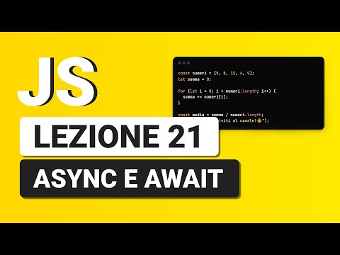 Javascript Tutorial Italian 21 - Async Functions and Await Parameters