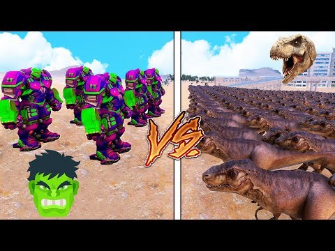 10.000 T-REX VS 5 HULKBUSTER! 😱 - Süper Kahramanlar