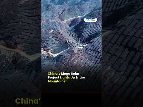 China’s Mega Solar Project Lights Up Entire Mountains!