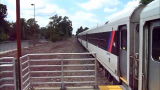 preview picture of video 'NJ Transit Atlantic City Line at Hammonton, NJ with 5 Car Trains.... :D'