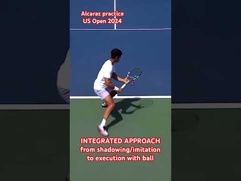 Alcaraz integrated approach in training; connecting shadowing and ball execution US Open 2024