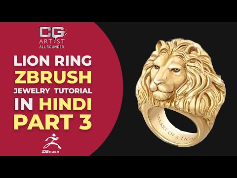 zbrush jewelry tutorial in hindi zbrush measurement units lion ring pt 5