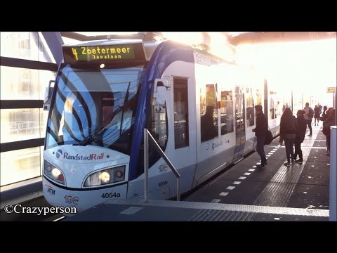 HTM Tram RandstadRail (Wagen 4054) aankomst Leidschenveen naar Zoetermeer Javalaan (tram lijn 4)