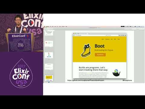 ElixirConf 2017 Lightning Talk - Phoenix with ClojureScript, Boot & Hoplon - Kyle Oba