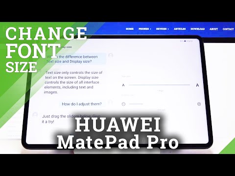 How to Change Font Size in HUAWEI MatePad Pro – Customize Font Size