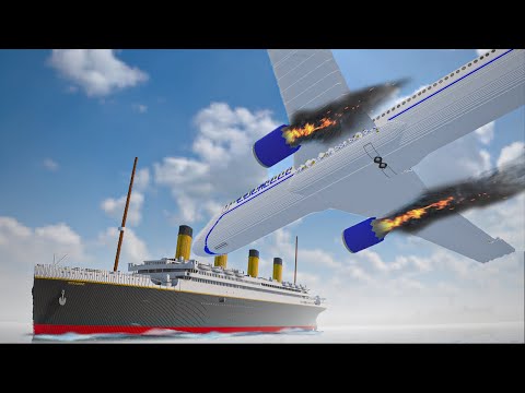 Boeing 737 Crash Into Titanic - Realistic Airplane Crashes | Teardown