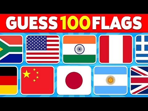 Guess the Country by the Flag Quiz 🌎 | Can You Guess All 100 Flags?
