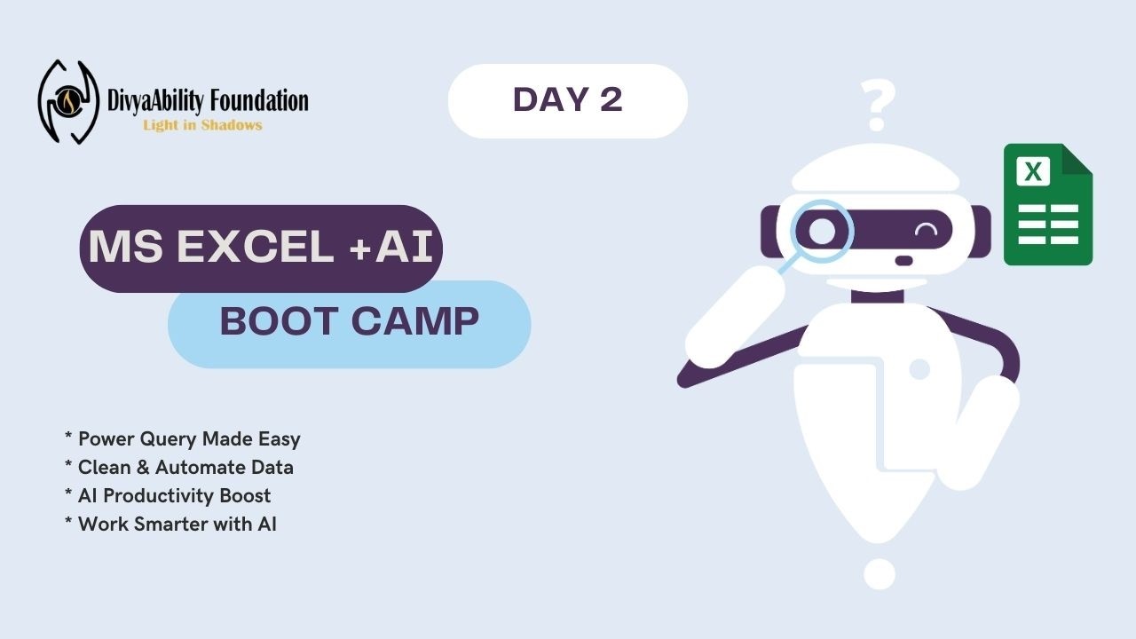 Thumbnail for webinar: Advanced MS Excel with AI | Power Query & AI Productivity | Excel + AI Boot Camp Day 2 1 hour, 15 
