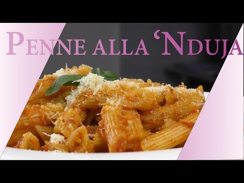 Penne rigate con 'nduja di Spilunga e salsa di pomodoro. OTTIMA RICETTA ESTIVA!