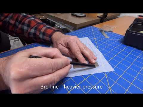 Panel Lines with Colored Pencil