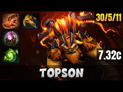 TOPSON Earthshaker MID LANE WITH 30 KILLS | Dota 2 Pro Gameplay