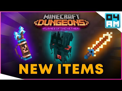 NEW WEAPONS, ARMOR & ARTIFACTS PREVIEW - Flames of the Nether DLC in Minecraft Dungeons