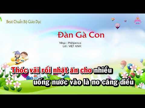 | Karaoke HD | Đàn Gà Con - Âm Nhạc Lớp 1 || CD Chuẩn Bộ Giáo Dục