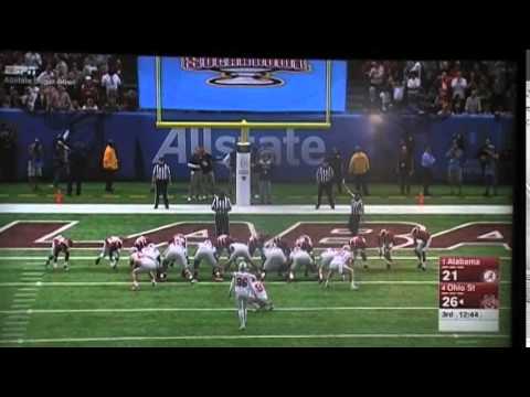 2015 Sugar Bowl - Ohio State 42 Alabama 35 - 47 yard TD Pass - Cardale Jones to Devin Smith