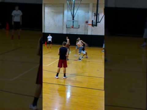 Jordan practicing with AAU team