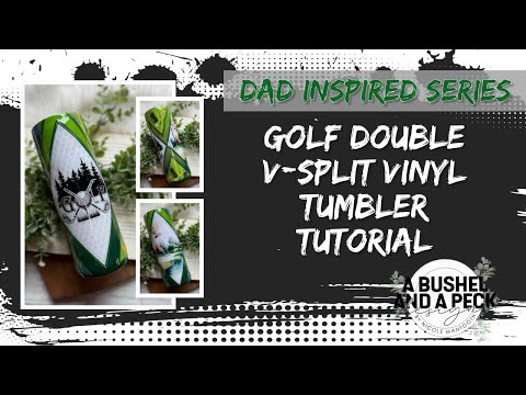 GOLF DOUBLE V-SPLIT VINYL TUMBLER tutorial