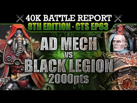 Ad Mech vs Chaos Space Marines Warhammer 40K Battle Report 8th Edition CTS63: THE WARMASTER! 2000pts