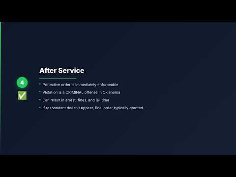 Protective Order & Restraining Order Service in Oklahoma