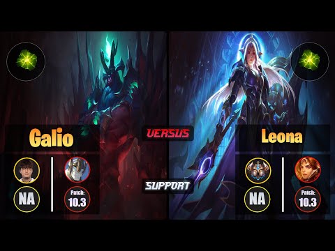CoreJJ GALIO (Support) [Aftershock] VS LEONA - Challenger NA Patch 10.3