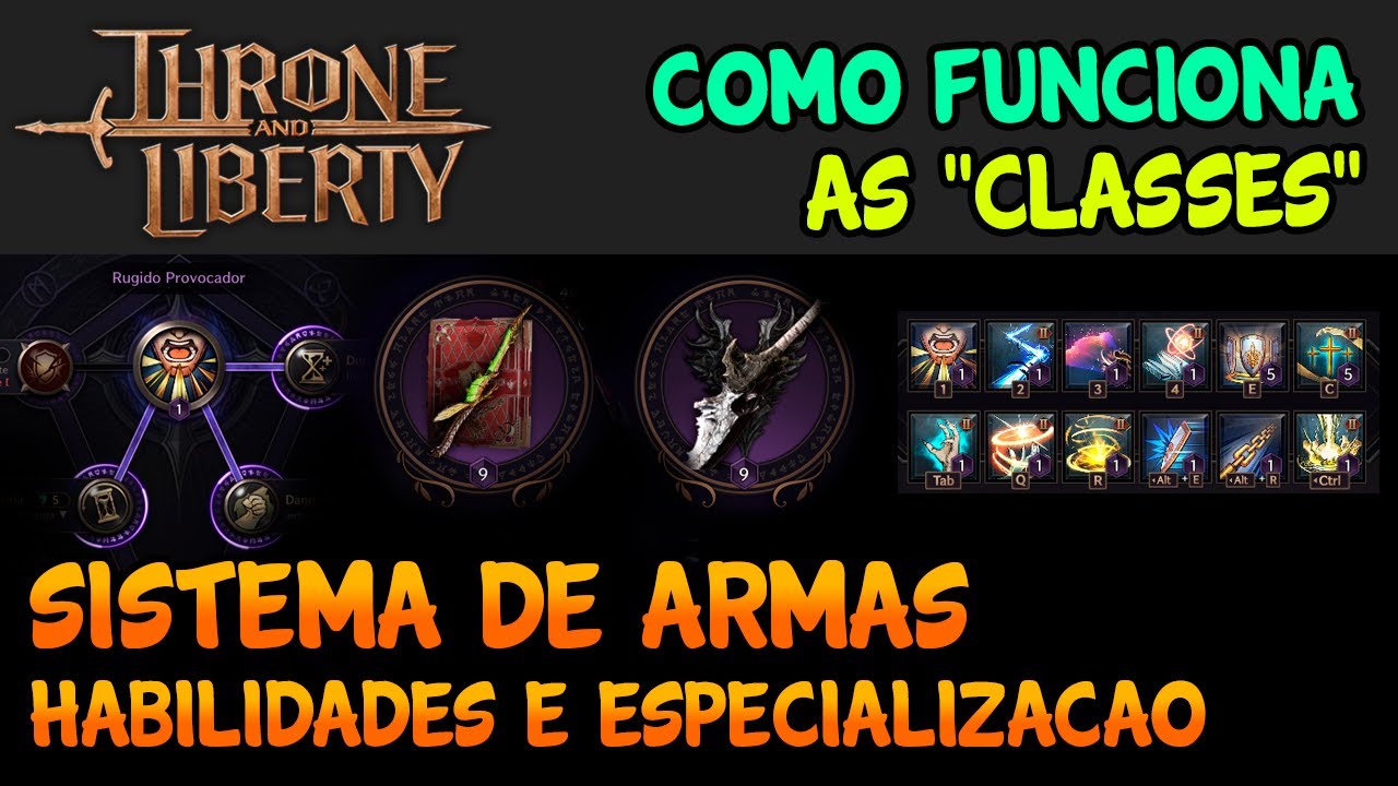 SISTEMA DE ARMAS, HABILIDADES E ESPECIALIZAÇÔES - MARCO VEIO THRONE AND LIBERTY