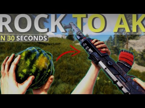 THE FASTEST ROCK TO AK EVER! - Rust Solo Survival