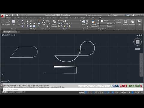 AutoCAD Tutorial Circle Command 3 Point 2 Point Tan Tan Radius Tangent Circles
