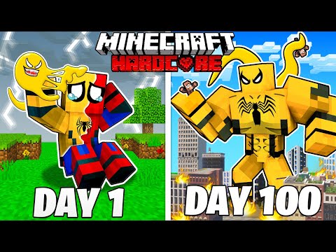 I Survived 100 Days as GOLDEN SPIDERMAN in HARDCORE Minecraft