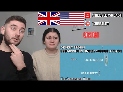 British Couple React Desert Storm -Battleship USS Missouri Comes Under Iraqi AntiShip Missile Attack