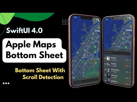 SwiftUI 4.0 Apple Maps Bottom Sheet - Bottom Sheet With Scroll Detection - Xcode 14 - WWDC 2022