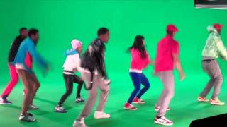 On set with wayne brady.