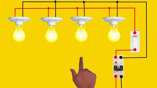 1 Switch 4 Bulb Light Connection || Parallel Connection || It