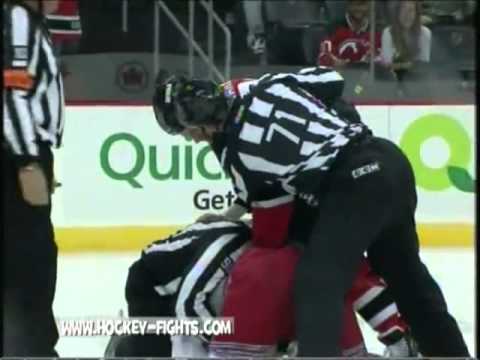 New Jersey Devils VS New York Rangers Scrum-9-25-10