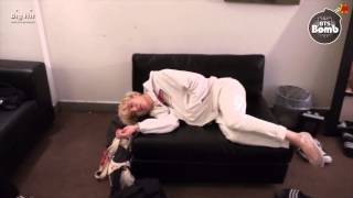 BANGTAN BOMB Its the pose when BTS sleep normally