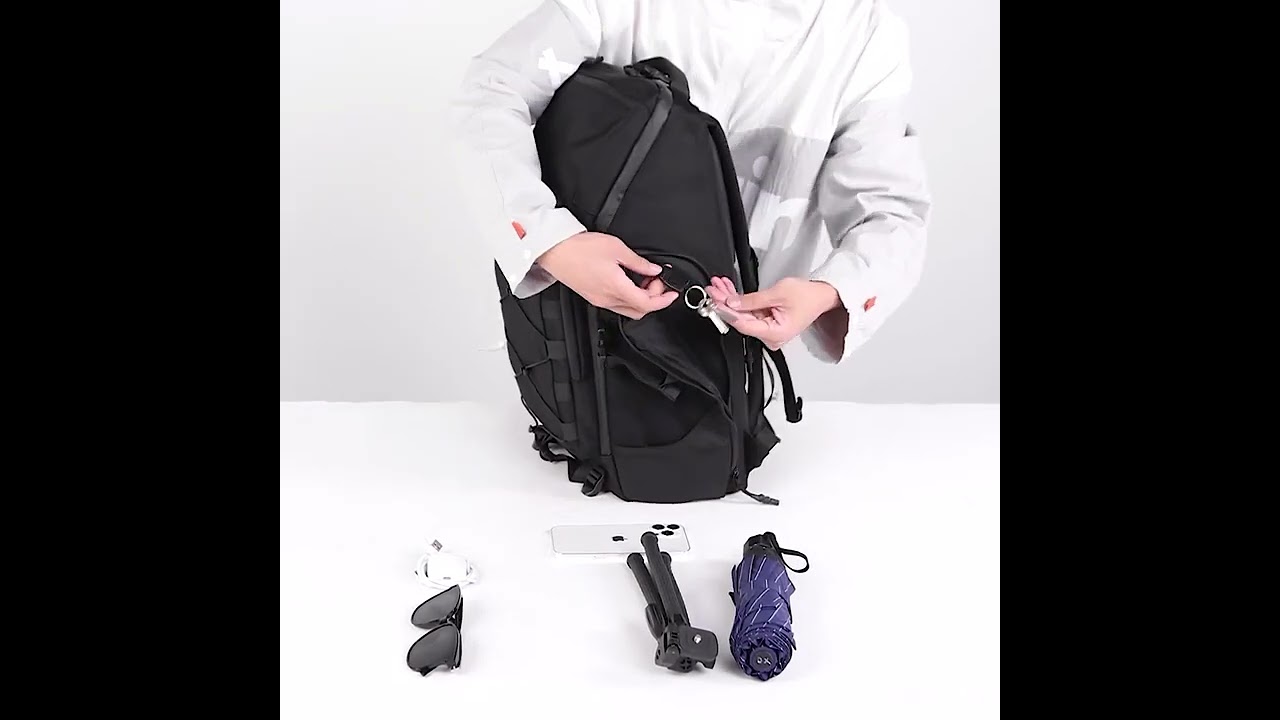 Рюкзак Ozuko 9588 BLACK video preview