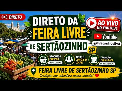 AO VIVO AGORA: DIRETO DA FEIRA NOTURNA DA PRAÇA DO ALTO GINÁSIO - SERTÃOZINHO SP
