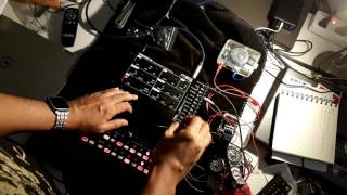 Video thumbnail for Moog Werkstatt-01 with CV Expander and the Korg SQ-1 by NTRDR