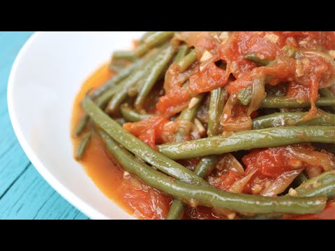 Loubia b'zeit - Lebanese green bean stew - Vegan Healthy Lebanese recipes